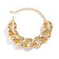 DIEZI Exaggerated CCB Big Chain Chunky Necklace For Women Party Gift Simple Fashion Plastic Statement Choker Necklace Jewelry