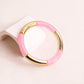 FishSheep Bohemian Colorful Resin Bamboo Stackable Bracelet for Women Trendy Elastic Link Chain Bracelets Bangles Jewelry Gifts