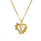 Heart Initial Letter Necklaces For Women Gold Color Stainless Steel Chain A-Z Alphabet Pendant Necklace Birthday Jewelry Gift