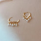 PONYKISS Real 925 Sterling Silver Cloud Pearl Huggies Hoop Earrings For Women Party Classic Fine Jewelry Minimalist Accessories