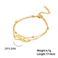 Skyrim Infinity Symbol Bracelet Stainless Steel Women's Minimalist Geometric Symbol Double layer Bead Chain Couple Jewelry Gift