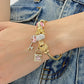1PC Women's Fashion Pan Family Multi Element Beaded Key Lock Bracelet Bracelet Date Travel Banquet Party Festival Dressing Gift
