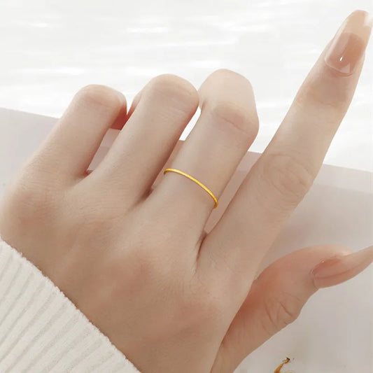 0.5mm Thin Matte Stackable Ring Stainless Steel Knuckle Midi Rings for Women Girl Size 4-9