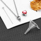 Small Heart Birthstone Cremation Necklace - Stainless Steel Memorial Urn Pendant for Human Ashes, Keepsake Jewelry