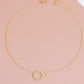 Stainless Steel Necklaces for Women Fashion Thin Chain Minimalist Dainty Double Circle Pendant Necklace on The Neck Jewelry