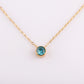 Stainless Steel 12 Birthstones Pendant Necklaces Colorful 12 Month Birthstone Charms  for Women Girls Birthday Jewelry Gift