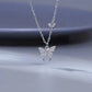 Fashion Women Crystal Zircon Pendant Necklace for Women Girl Crystal Chain Necklace Punk Party Jewelry Butterfly necklace